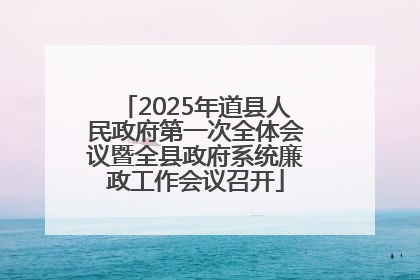 2025年道县人民政府第一次全体会议暨全县政府系统廉政工作会议召开